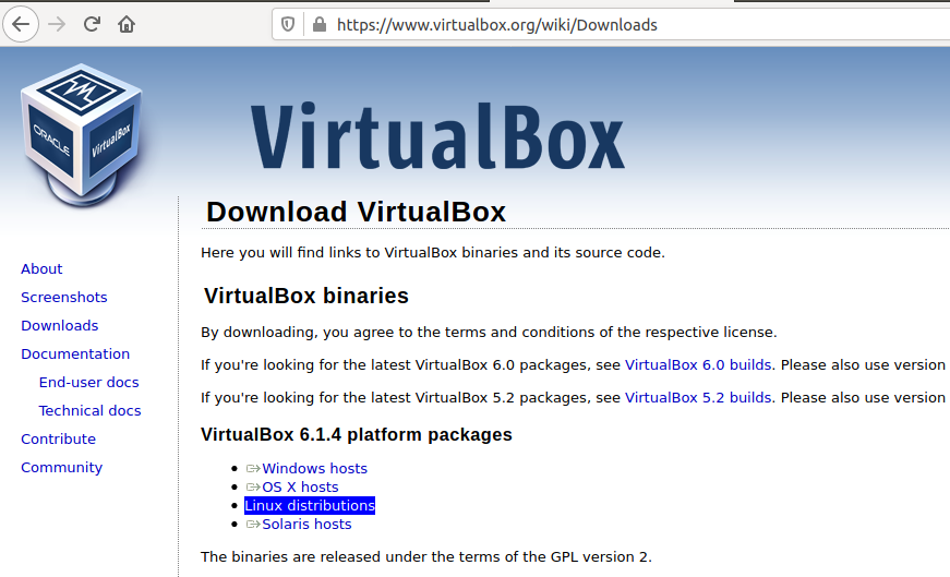 VirtualBox - Ubuntu - Download