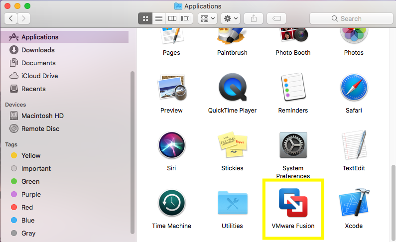 VMware Fusion - App