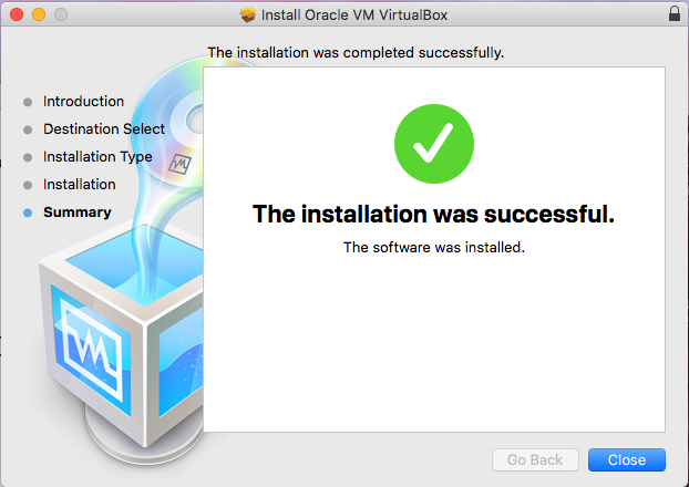 VirtualBox - macOS - Installation Success