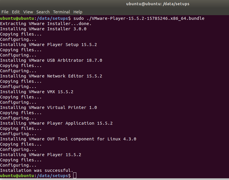 VMware - Ubuntu - Install VMware - Ubuntu - Install