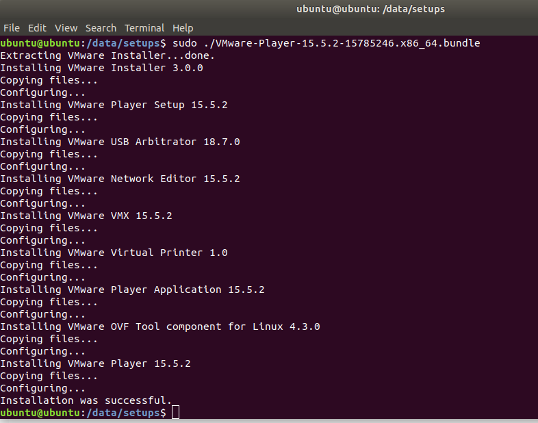 VMware - Ubuntu - Install