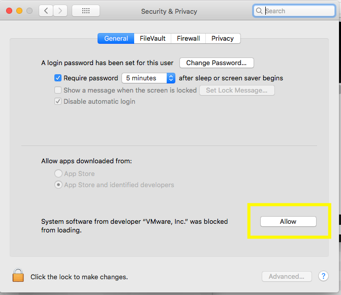 VMware Fusion - Permissions