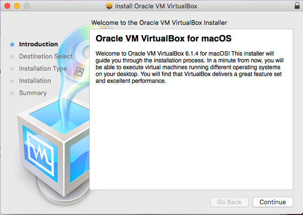 VirtualBox - macOS - Welcome