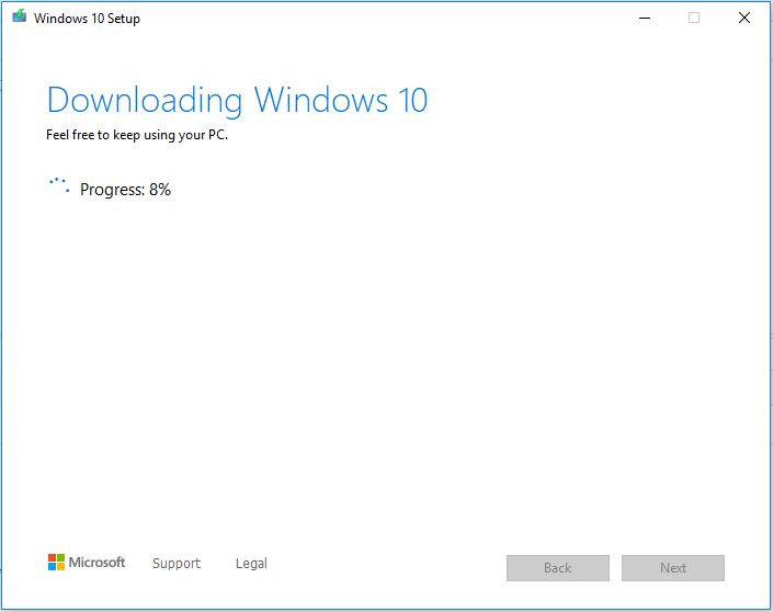 Windows 10 - Download Progress