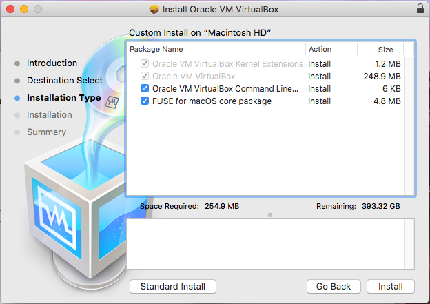 VirtualBox - macOS - Custom Options