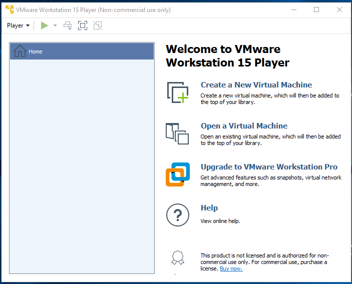 VMware Workstation Player - Home