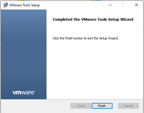 Windows - VMware Tools - Finish