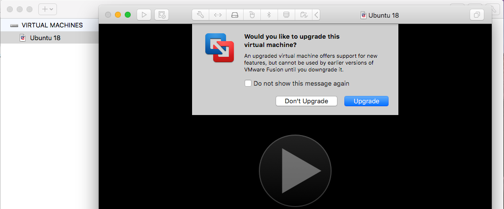 VMware Fusion - Play