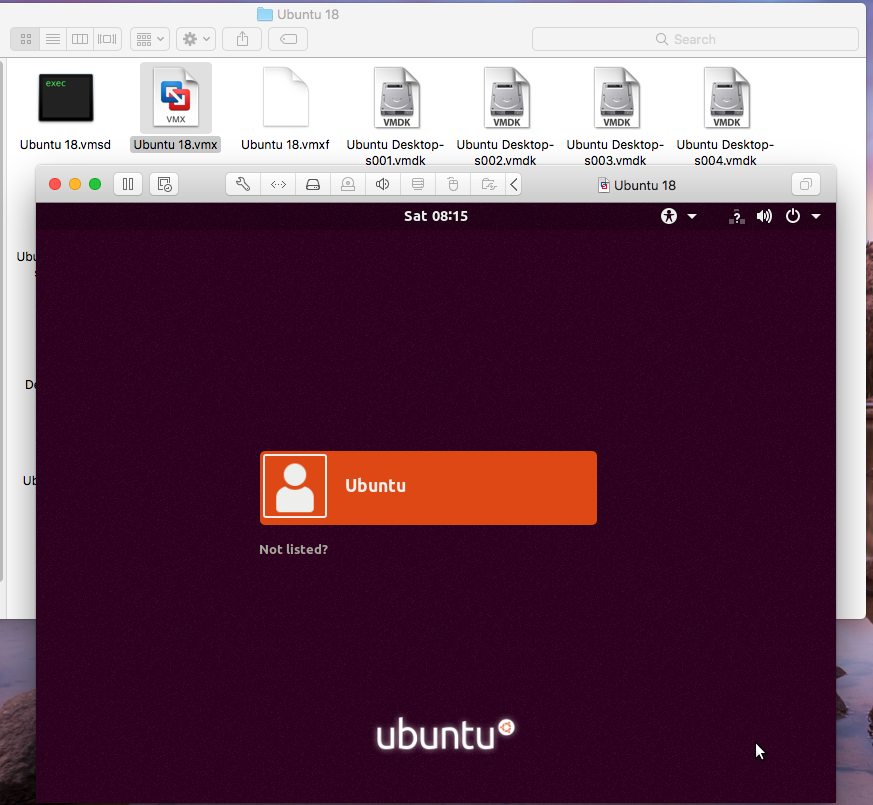 VMware Fusion - Windows Virtual Machine - Login