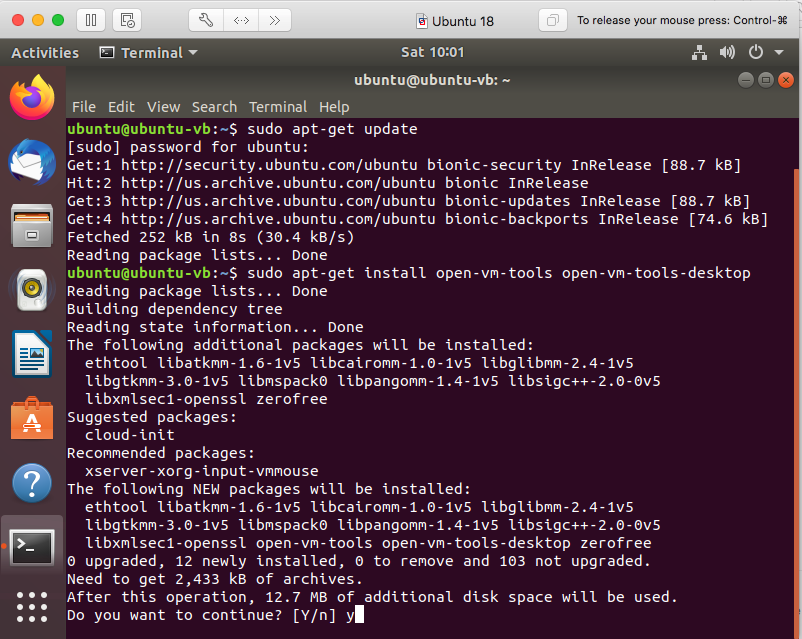 Vmware Fusion - Ubuntu - VMware Tools