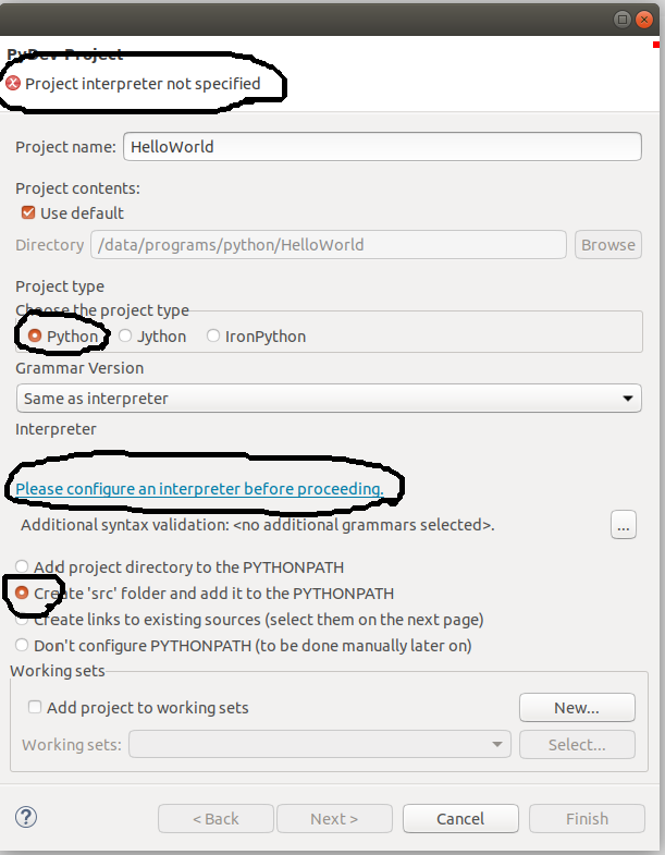 Create Project Create Project
