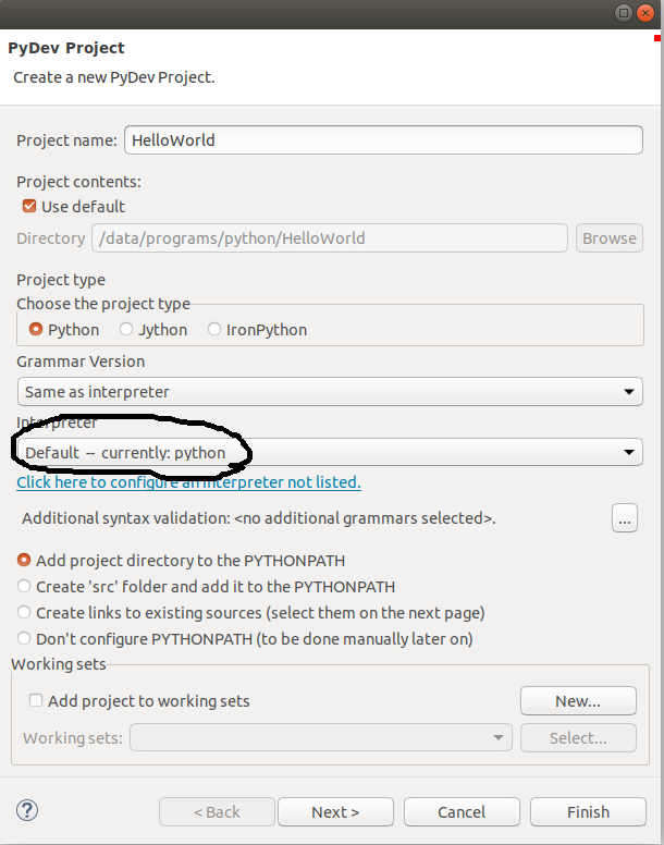 Configure Interpreter Configure Interpreter