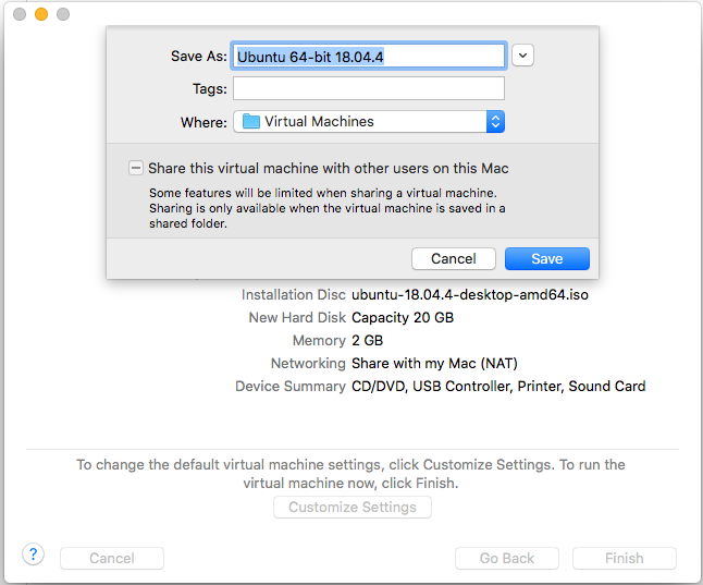 ubuntu for vmware on mac