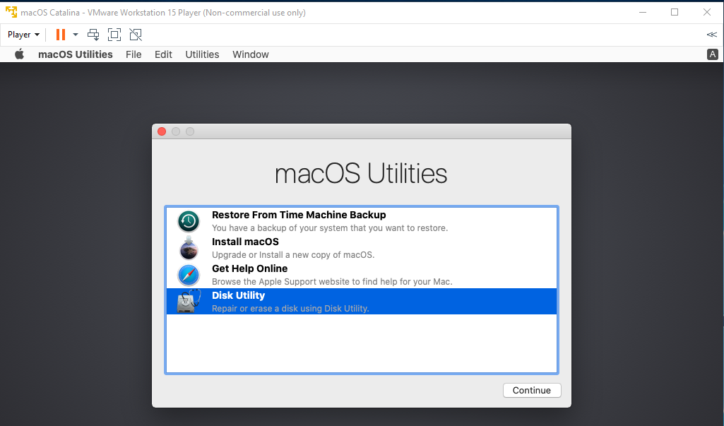 macOS - VMware - Disk