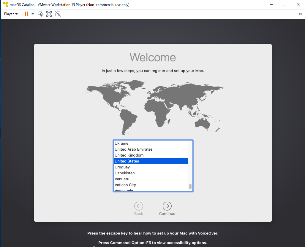macOS - VMware - Setup