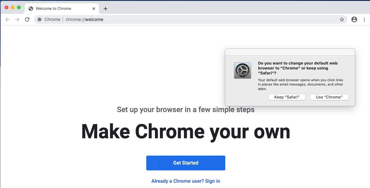 Google Chrome - Mac - Configure