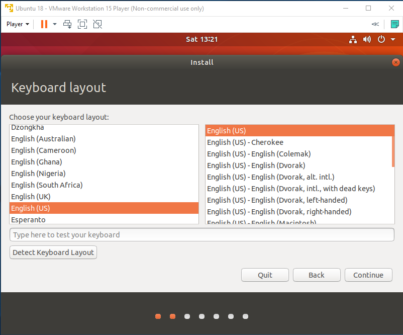 Ubuntu - VMware-Install-Keyboard