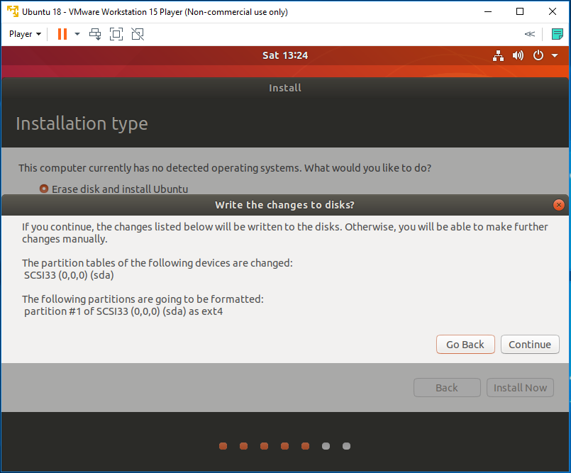  Ubuntu - VMware - Install - Disk