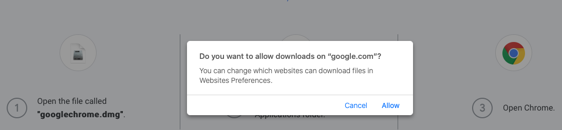 Google Chrome - Mac - Permission