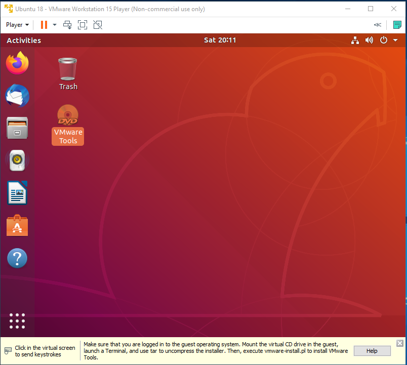 VMware Tools - Ubuntu - DVD