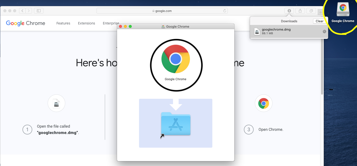 Google Chrome - Mac - Install