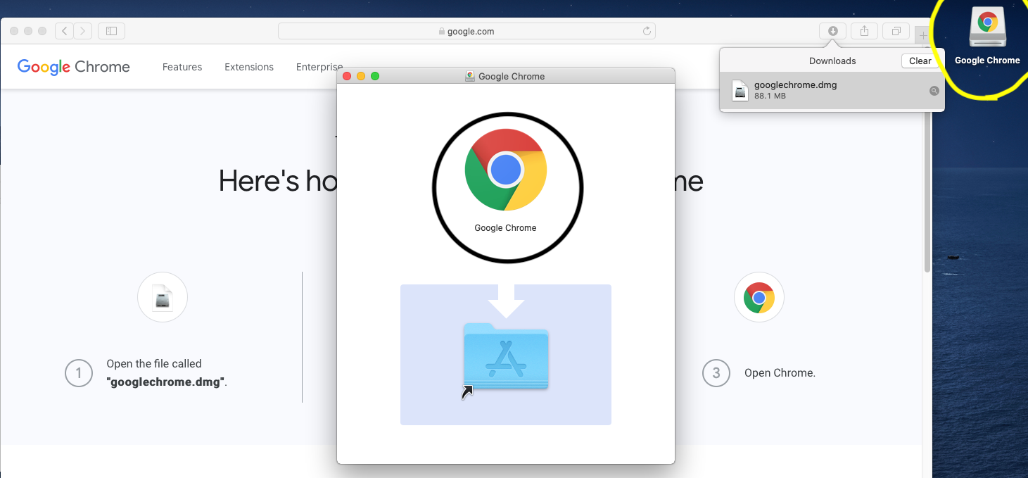 how to download google chrome on a mac