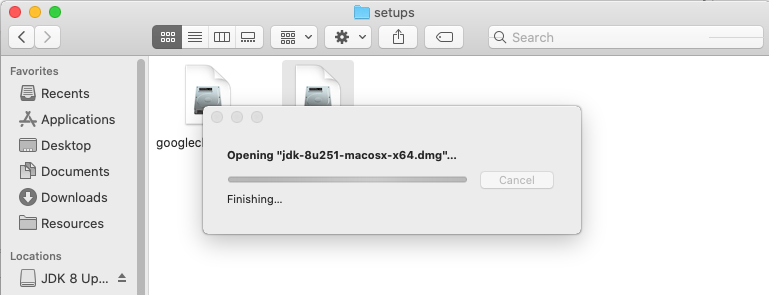 Java 8 - Mac - Mount