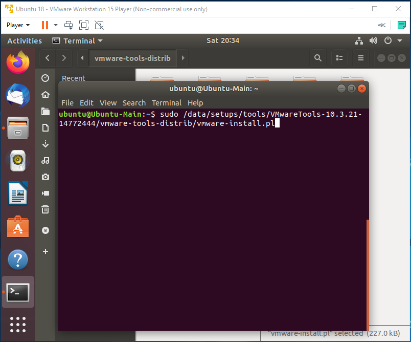 VMware Tools - Ubuntu - Install