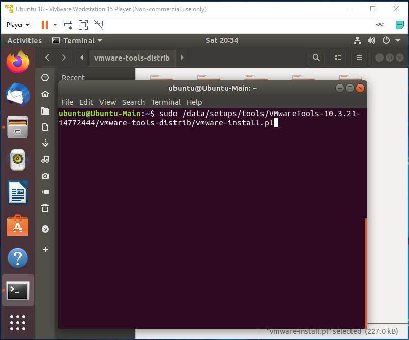 installing ubuntu on vmware