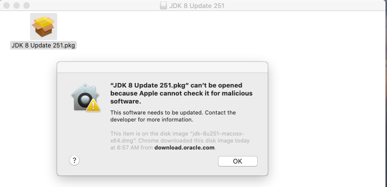 Java 8 - Mac - Security Warning