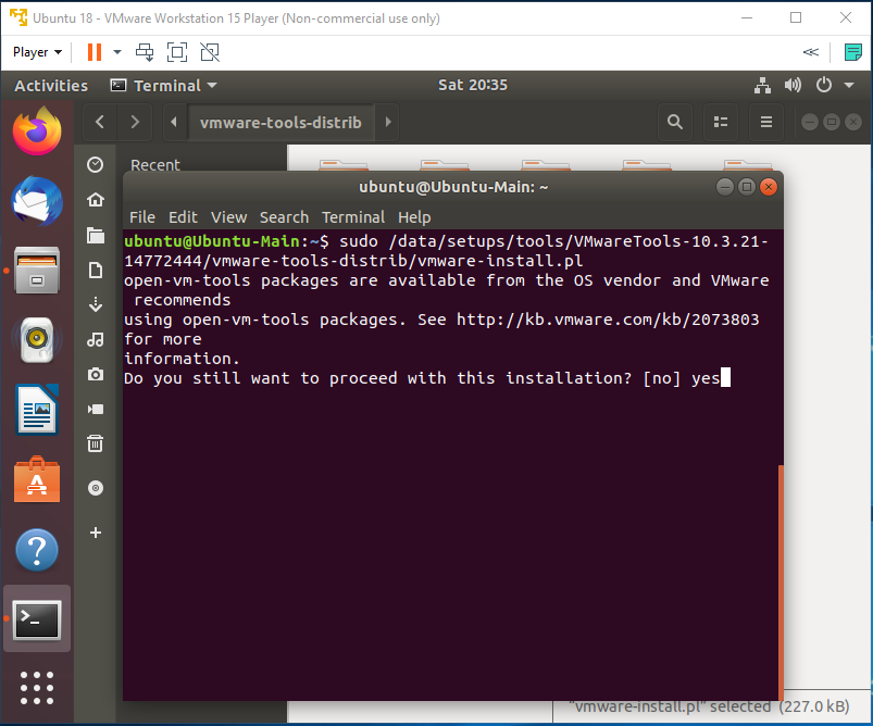 VMware Tools - Ubuntu - Install