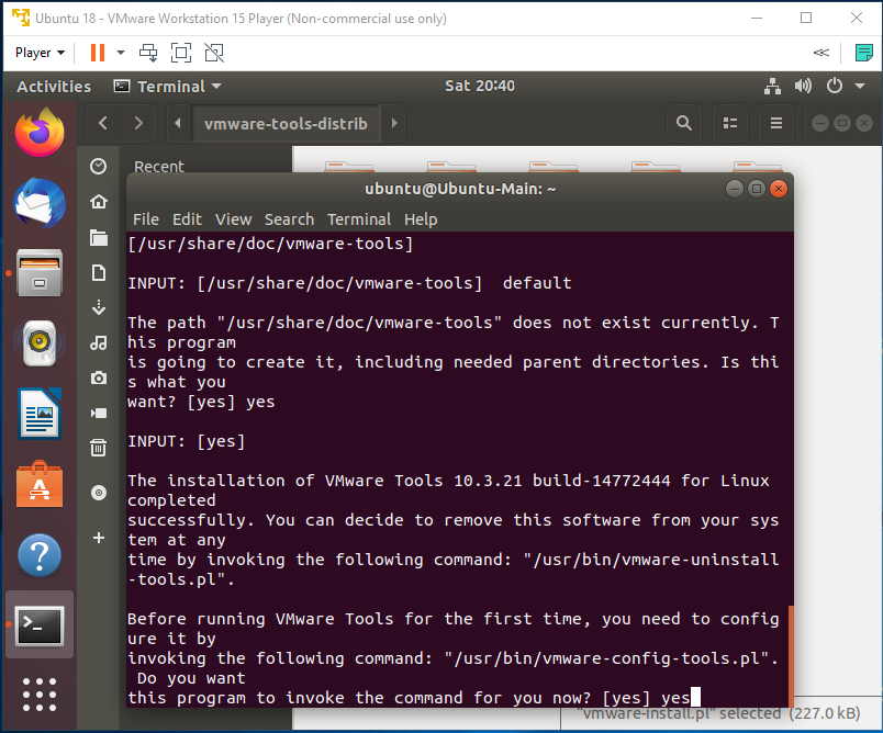 VMware Tools - Ubuntu - Install