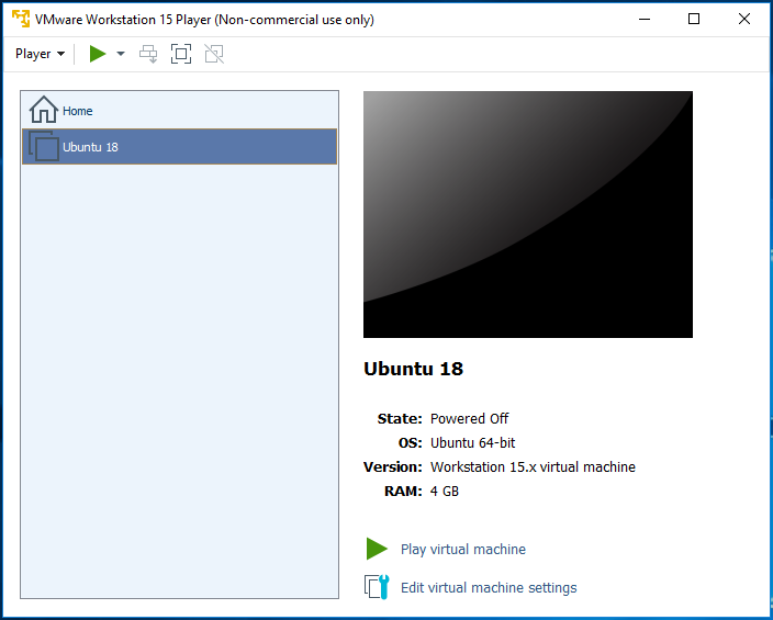  Ubuntu-VMware-VM hozzáadva