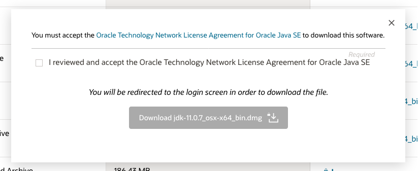 Java 11 - Mac - License