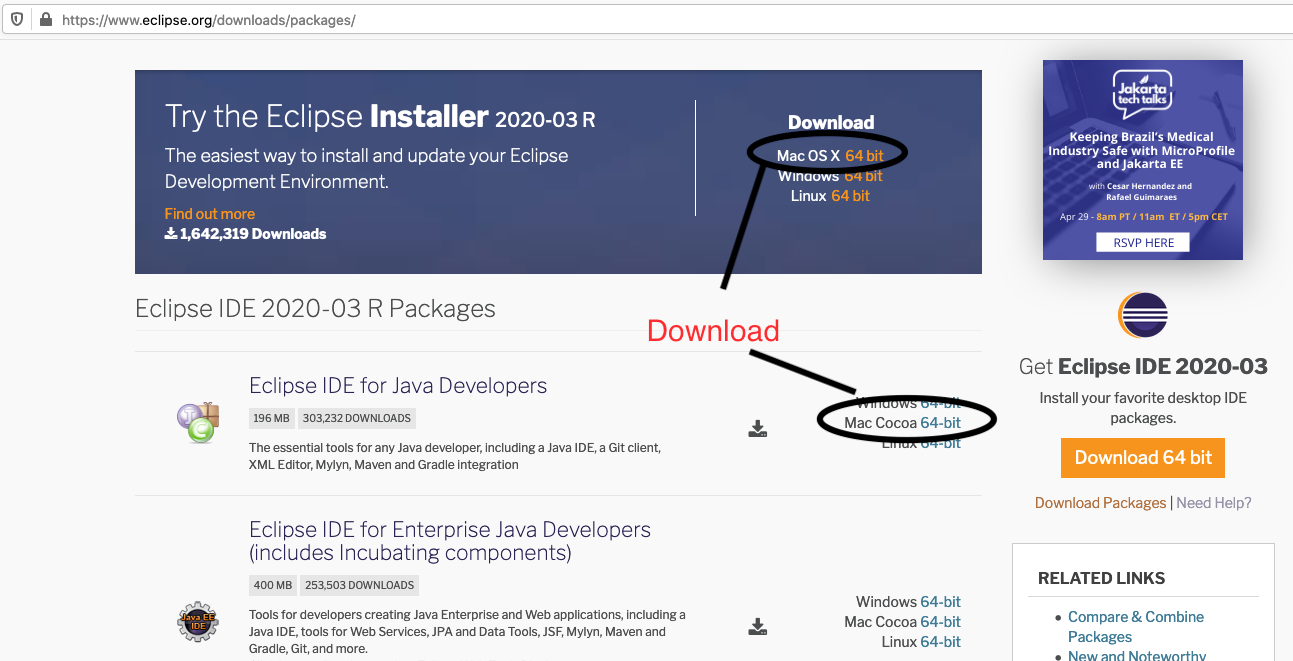 Eclipse for Java - Mac - Downloads