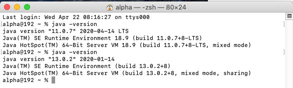 Java 13 - Mac - System Check