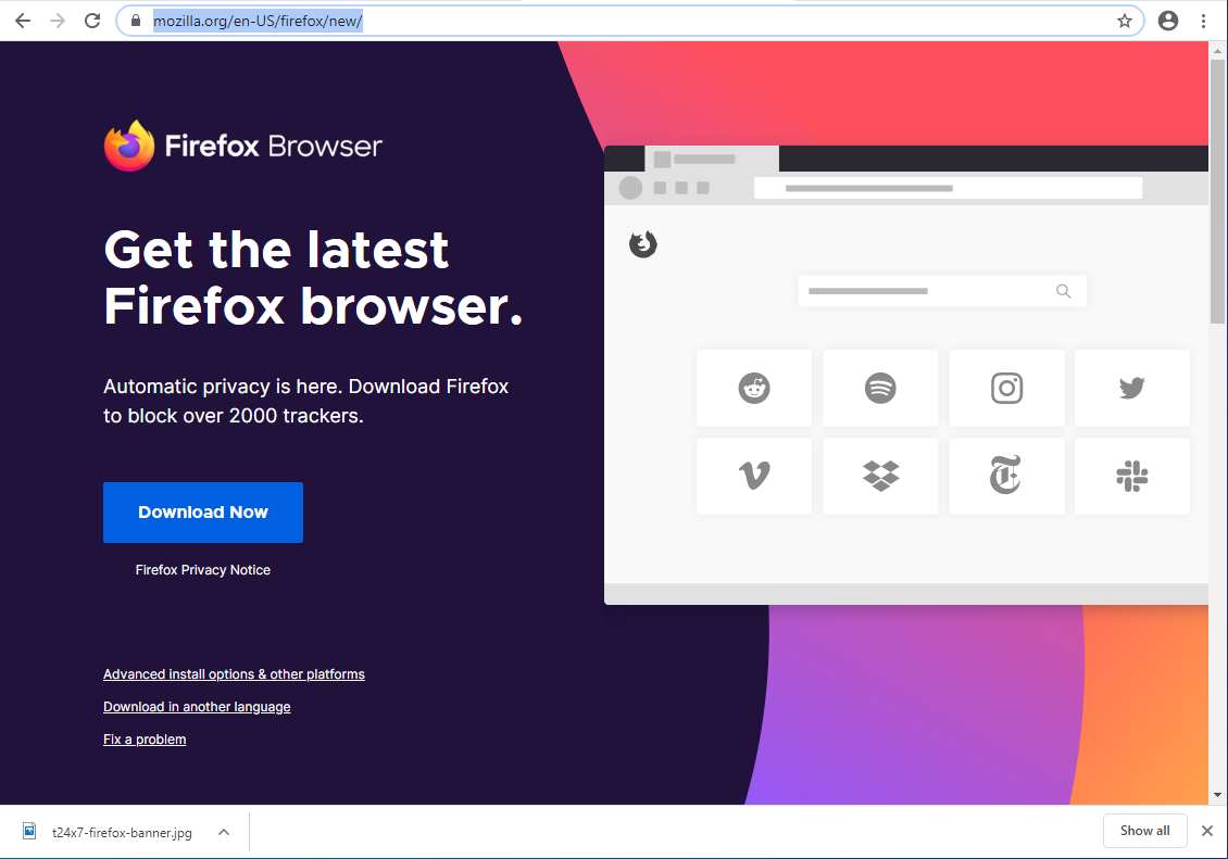 Mozilla Firefox - Windows - Download