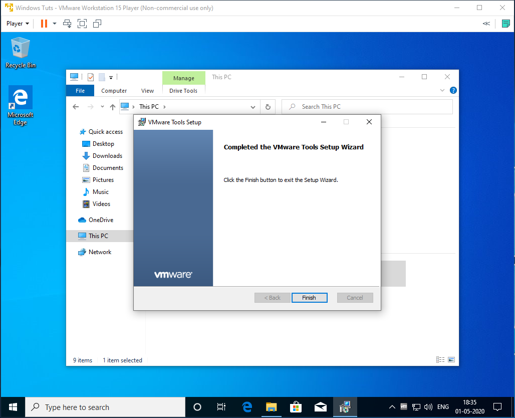 VMware Tools - Windows - Install - Finish