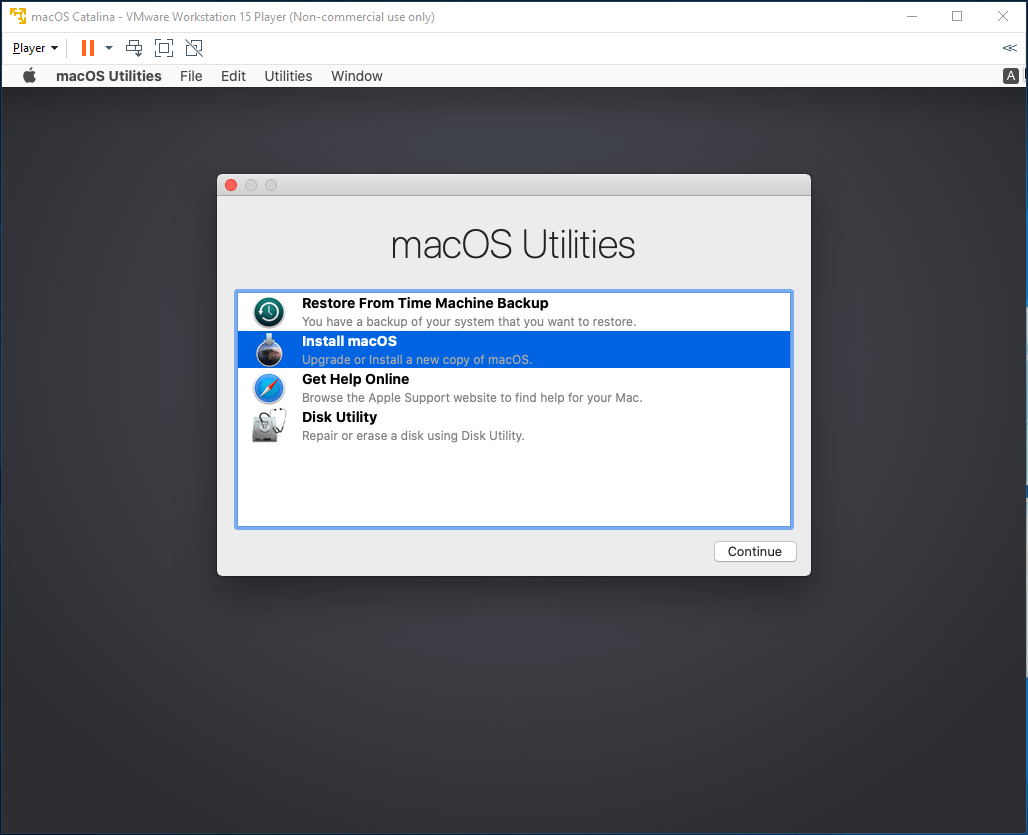 macOS - VMware - Install