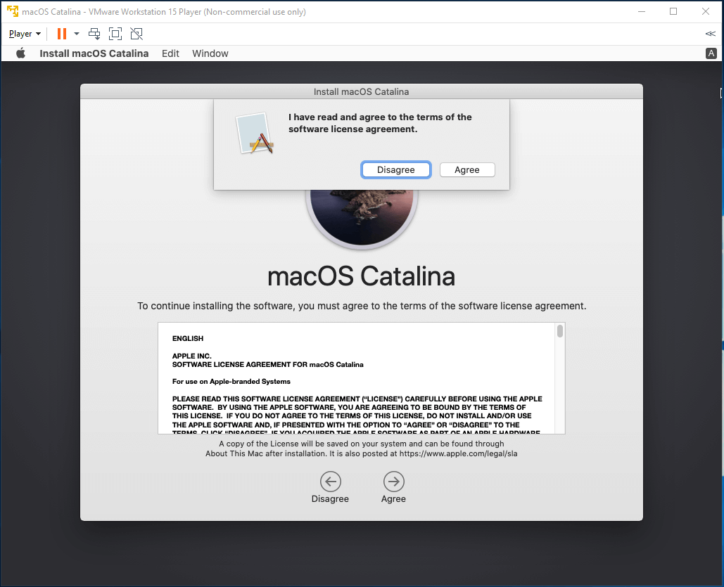 macOS - VMware - License Agreement