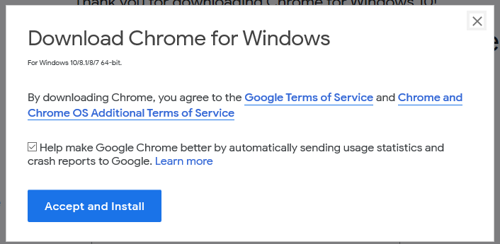 Google Chrome - Windows 10 - License