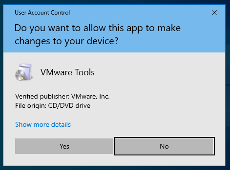 VMware Tools - Windows - Permission