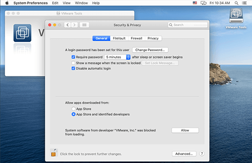 VMware Tools - Mac - Permission