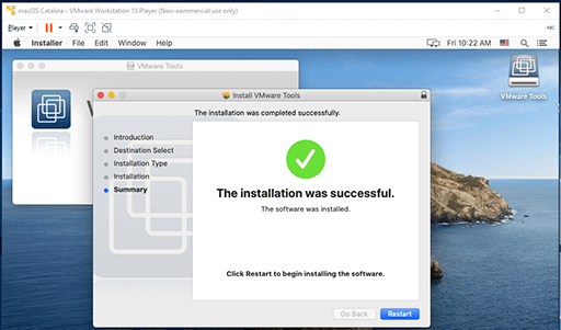 VMware Tools - Mac - Installed VMware Tools - Mac - Installed