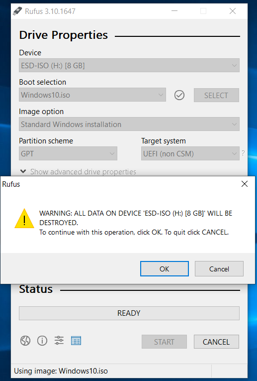 create a bootable usb for windows 10