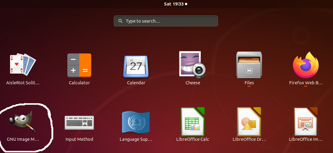 GIMP on Ubuntu - Applications