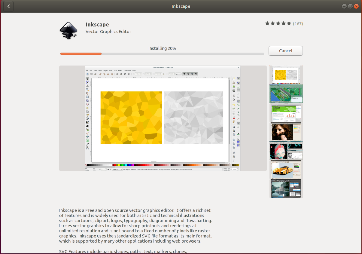 Inkscape On Ubuntu - Progress