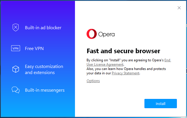 Install Opera On Windows - Installer