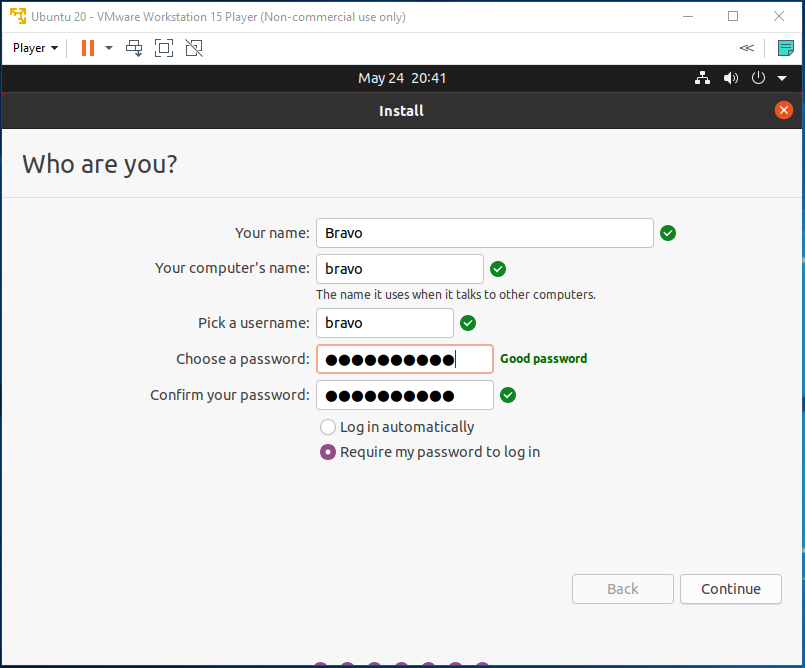 Ubuntu 20.04 LTS on Windows using VMware - User