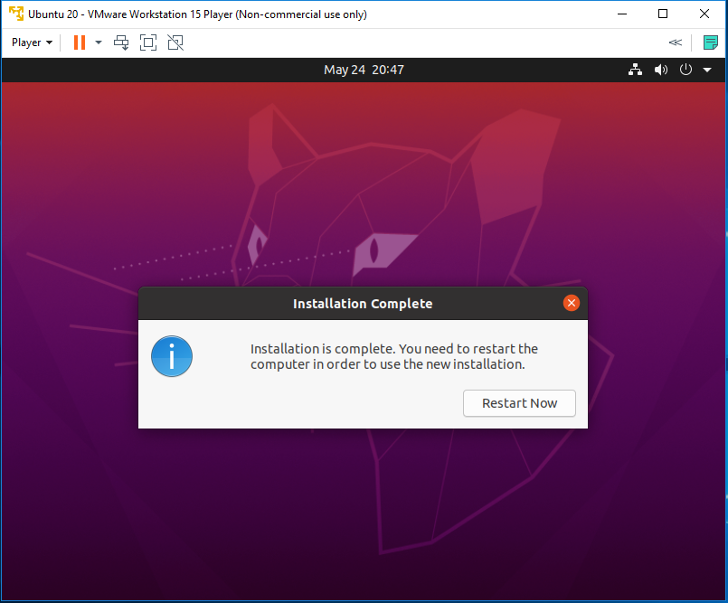 Ubuntu 20.04 LTS on Windows using VMware - Installation Success Ubuntu 20.04 LTS on Windows using VMware - Installation Success